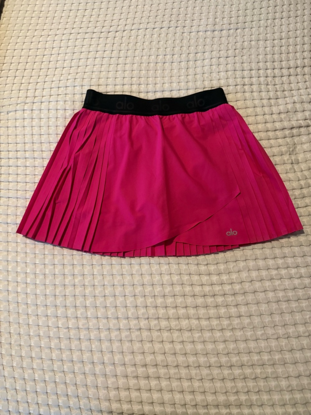 ALO Yoga Hot Pink Pleated Athletic Mini Skirt
